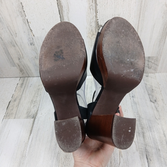 Bleecker & Bond Black Brown Sienna Platform Block Heel Sandals #560 - Picture 9 of 14